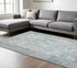 2' X 3' Gray Blue And Ivory Medallion Area Rug